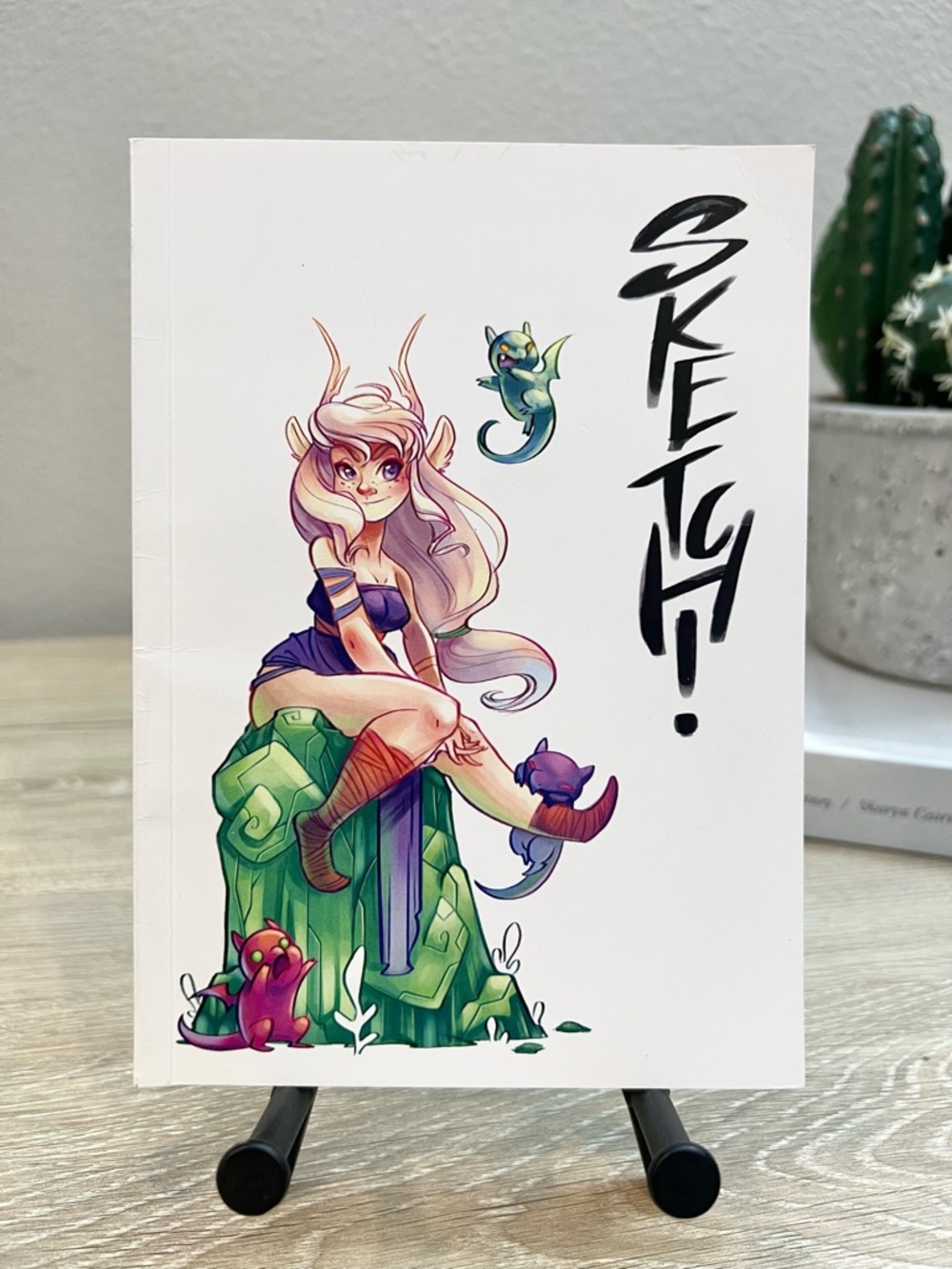 Sketch Art Book Sunset Dragon Kit Anime Manga Style Illustration Zine